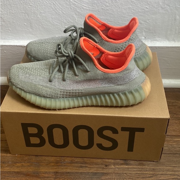 YeezyBoost 350 V2 in Desert Sage; Size 12